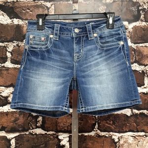 Miss Me Shorts Jean Denim Distressed Mid-Short 26